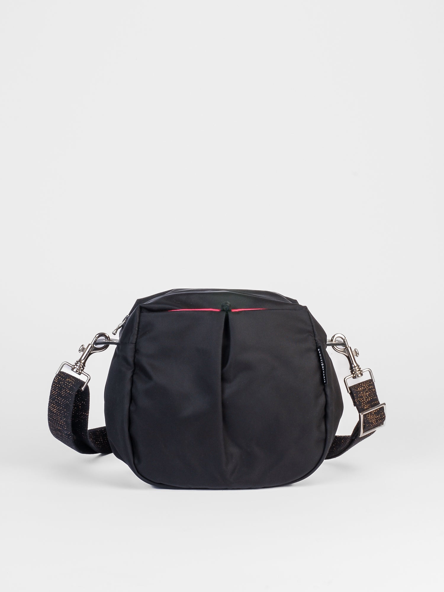 Baia satin nylon bag - Black Leather Black