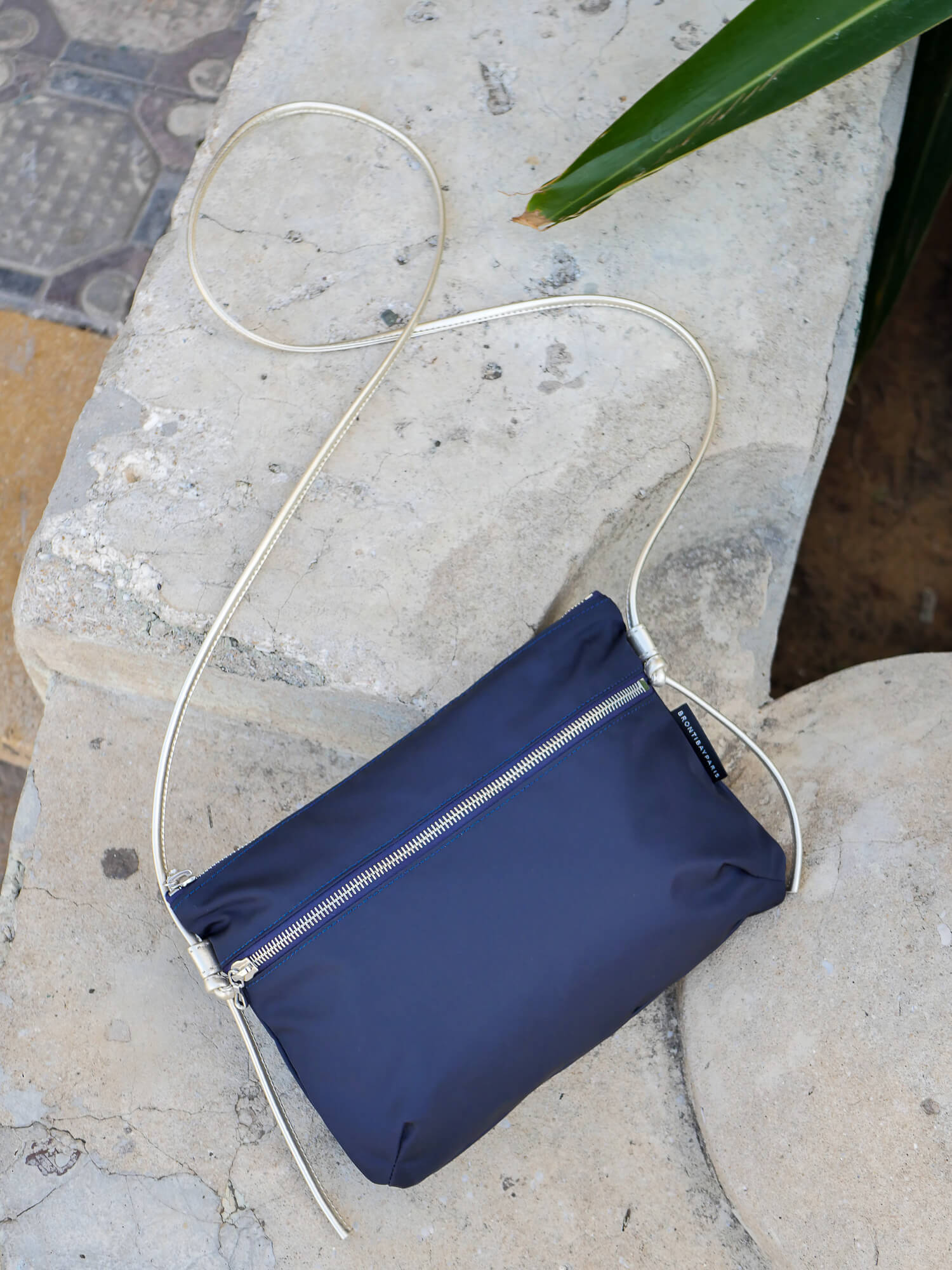 Brera satin nylon bag - Midnight Blue