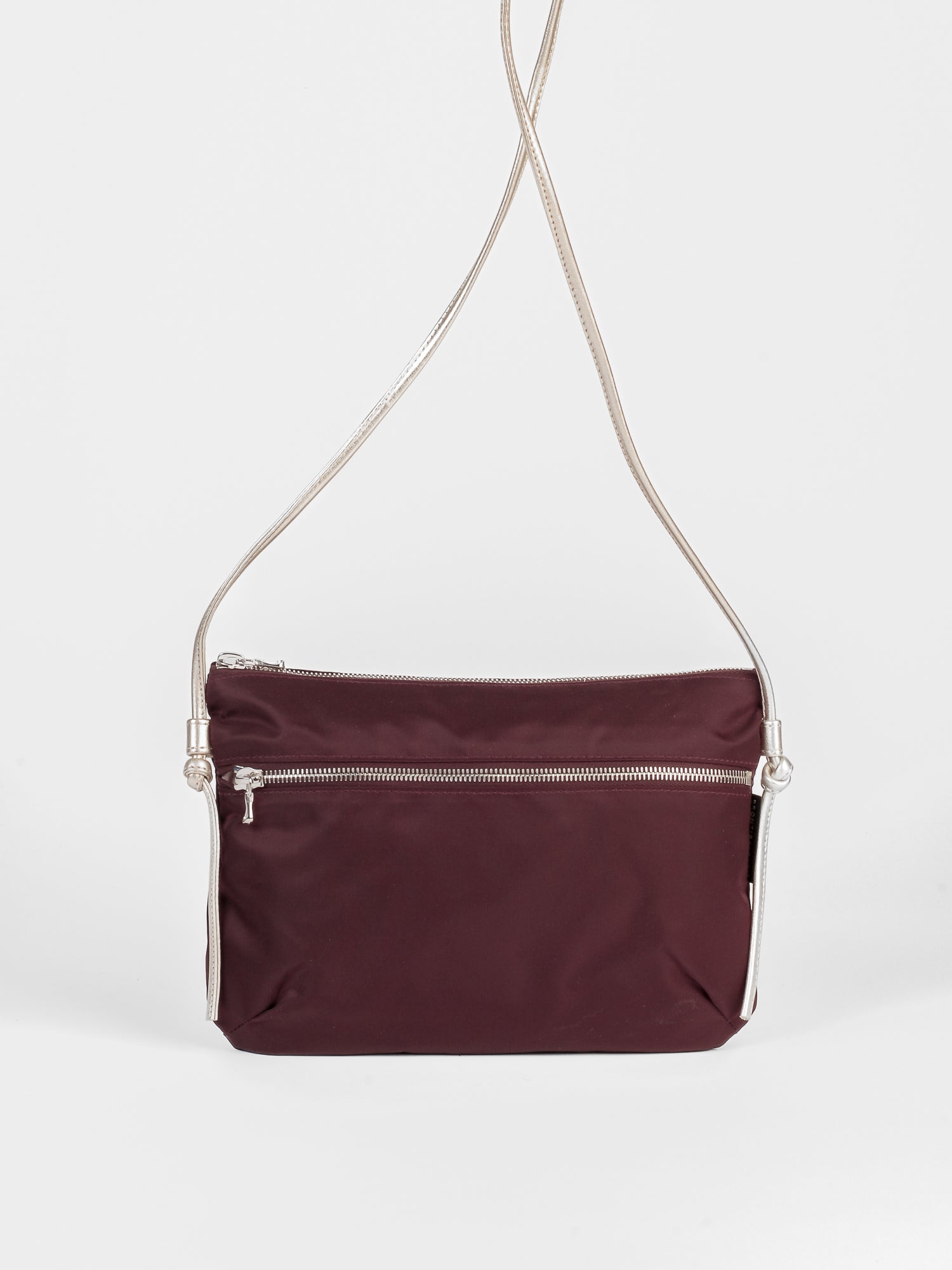 Brera satin nylon bag - Bordeaux