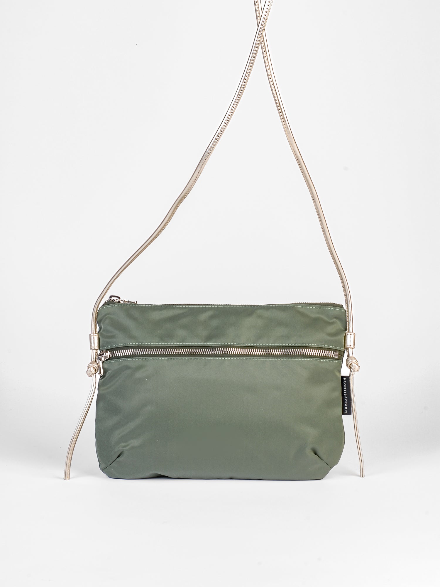 Brera satin nylon bag - Military