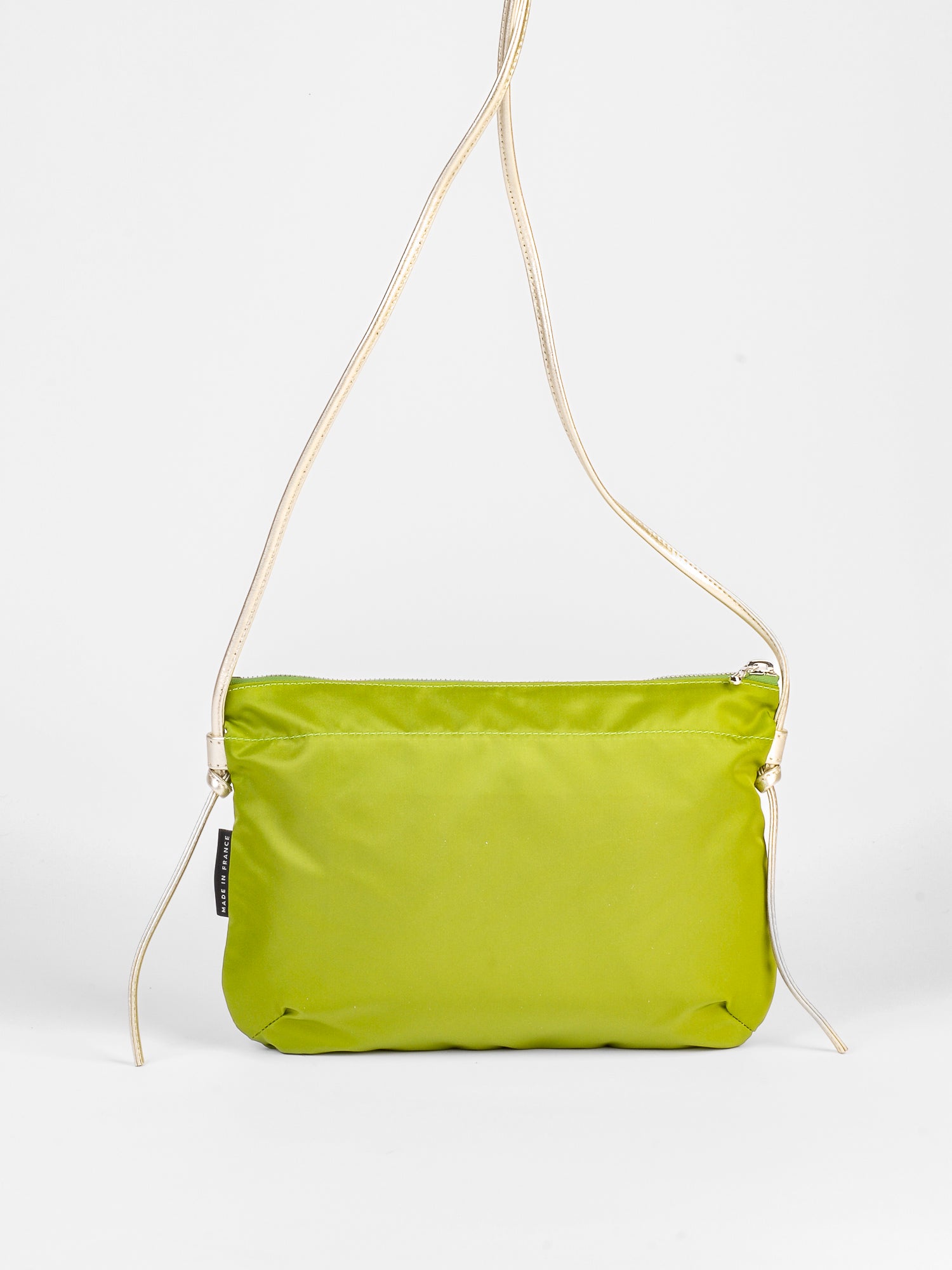 Brera satin nylon bag - Anise Green