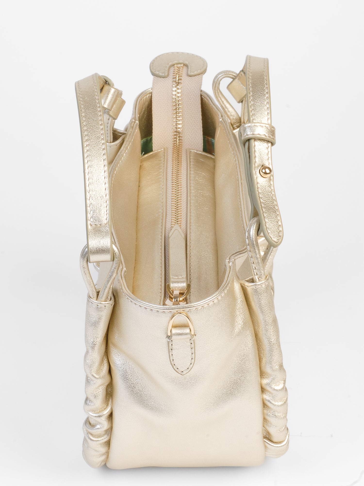 Calliope sac cuir luna - Doré