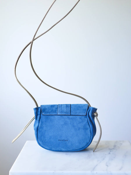 Sac à Main Justice En Daim Bleu - Taille M - Occasion
