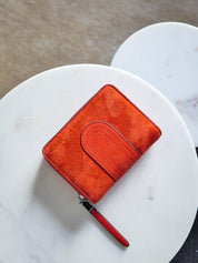 Lilou suede patch - Papaya