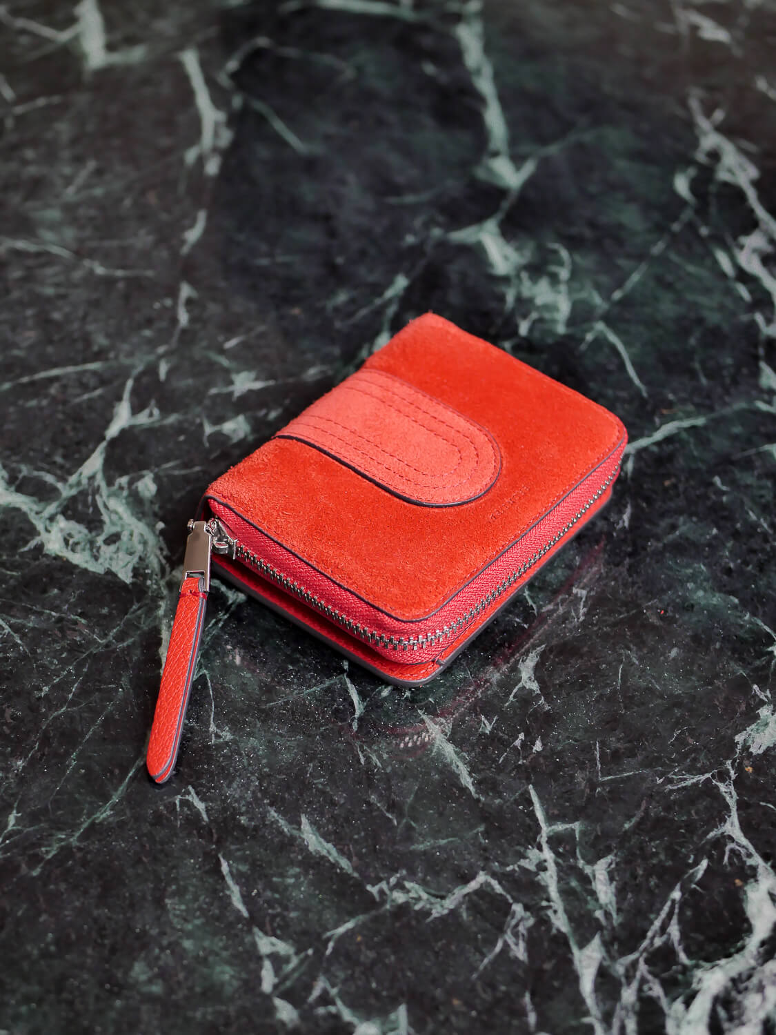 Lilou suede patch - Papaya