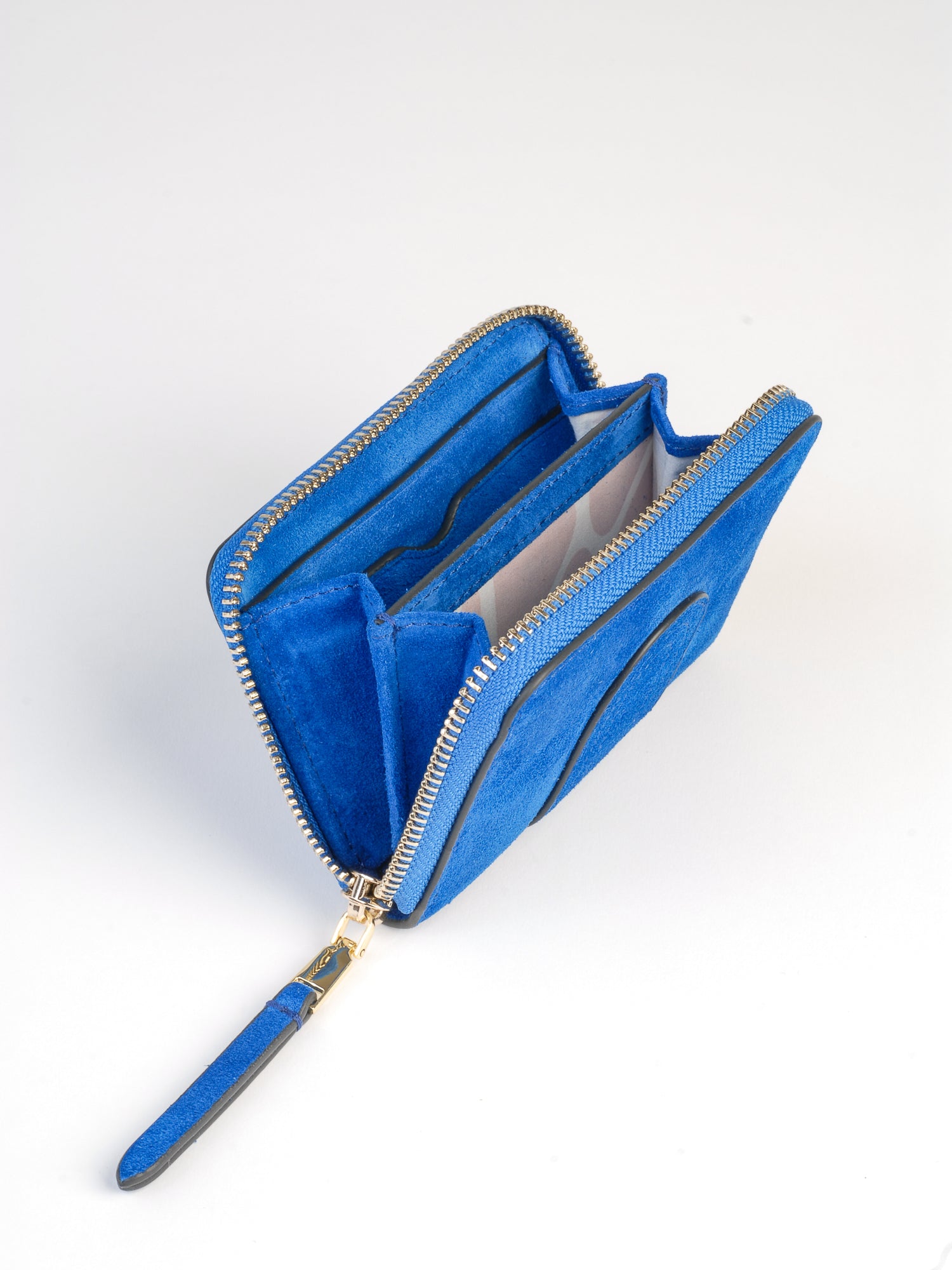 Lyra Suede wallet - Electric Blue