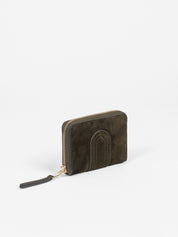 Lyra Suede wallet - Khaki