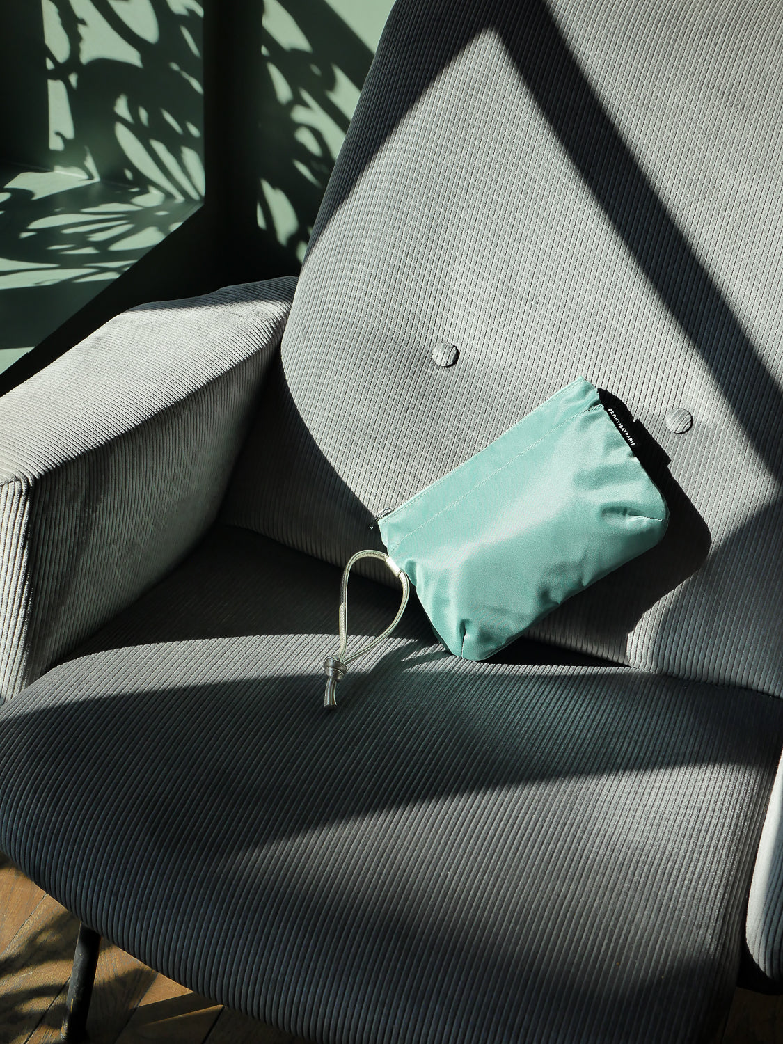 Verona satin nylon pouch - Almond