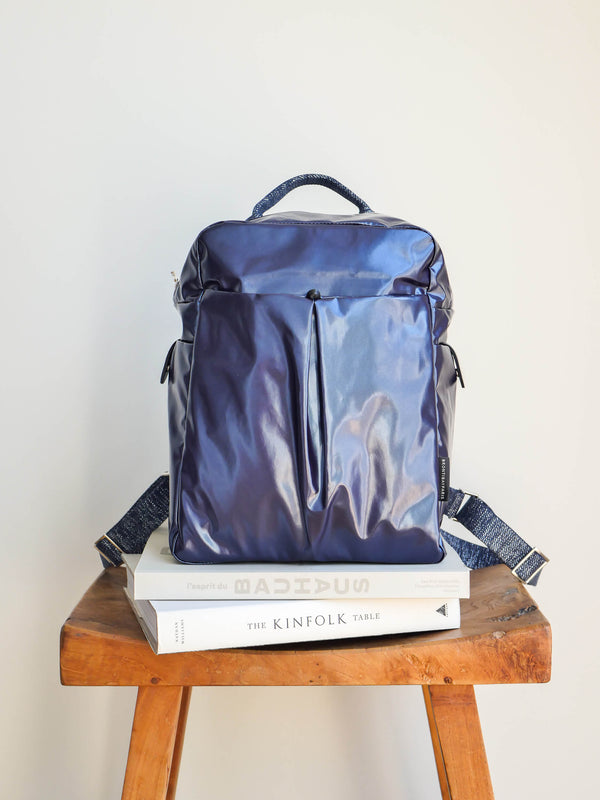 metal canvas backpack