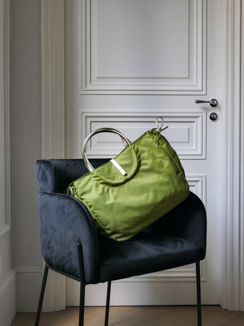 Venise satin nylon - Anise green