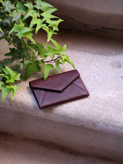 Katie dutch leather cardholder - Bordeaux