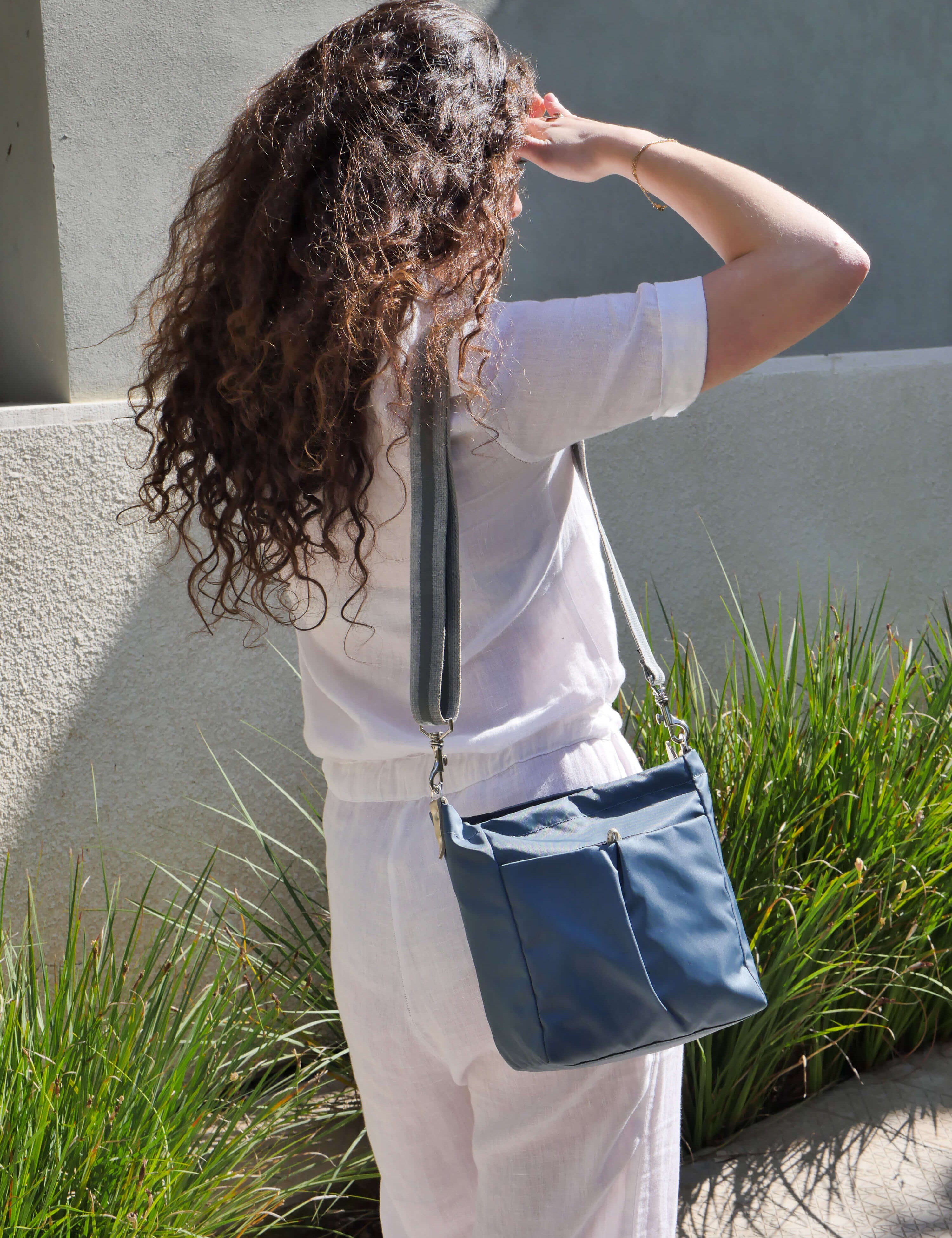 satin nylon crossbody bag