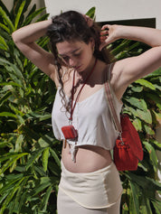 Baboushka Dutch leather patch - Papaya