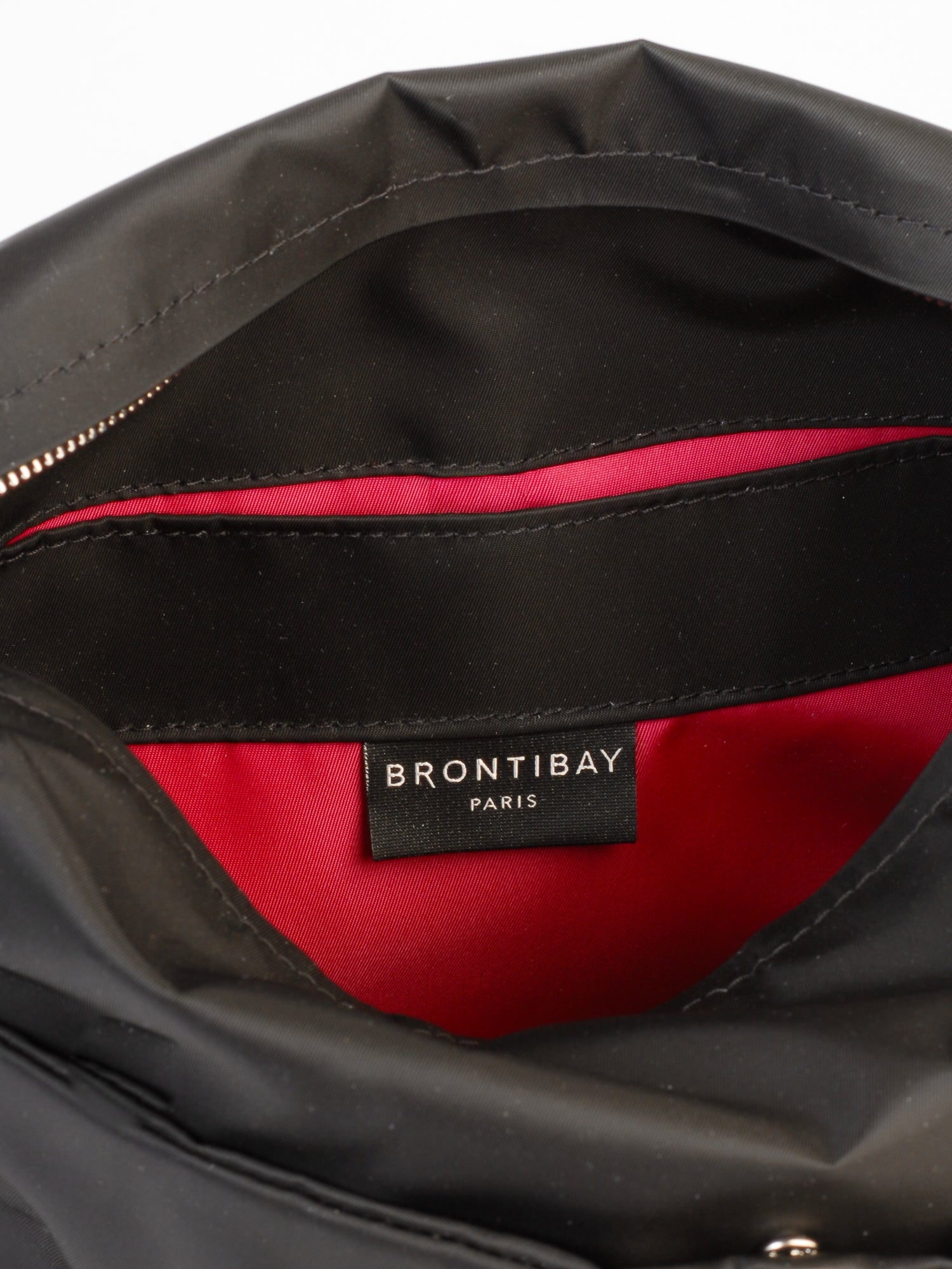 Baia satin nylon bag - Black Leather Black