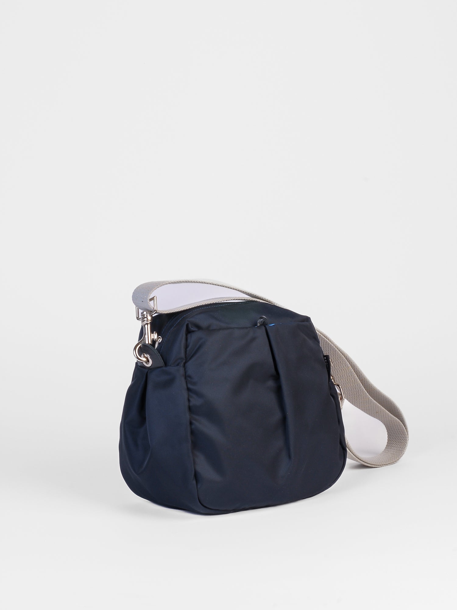 Baia nylon satiné - Bleu Nuit Cuir Noir