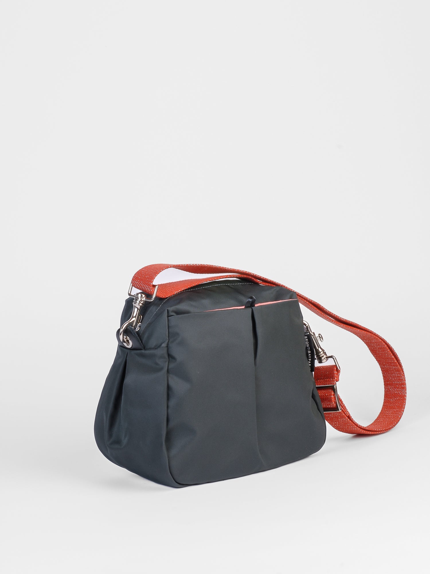 Baia nylon satiné - Gris Foncé Cuir Noir
