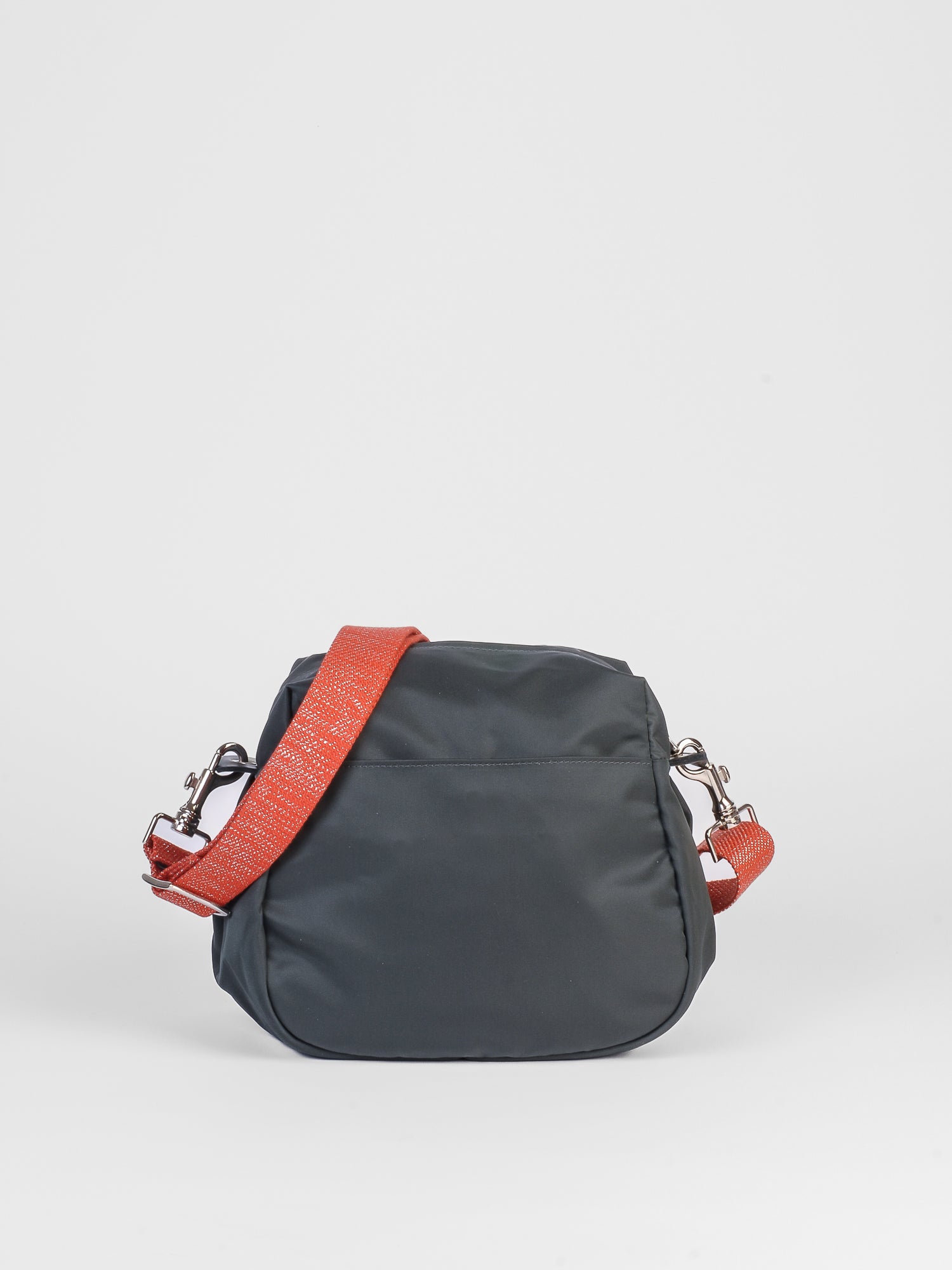 Baia nylon satiné - Gris Foncé Cuir Noir