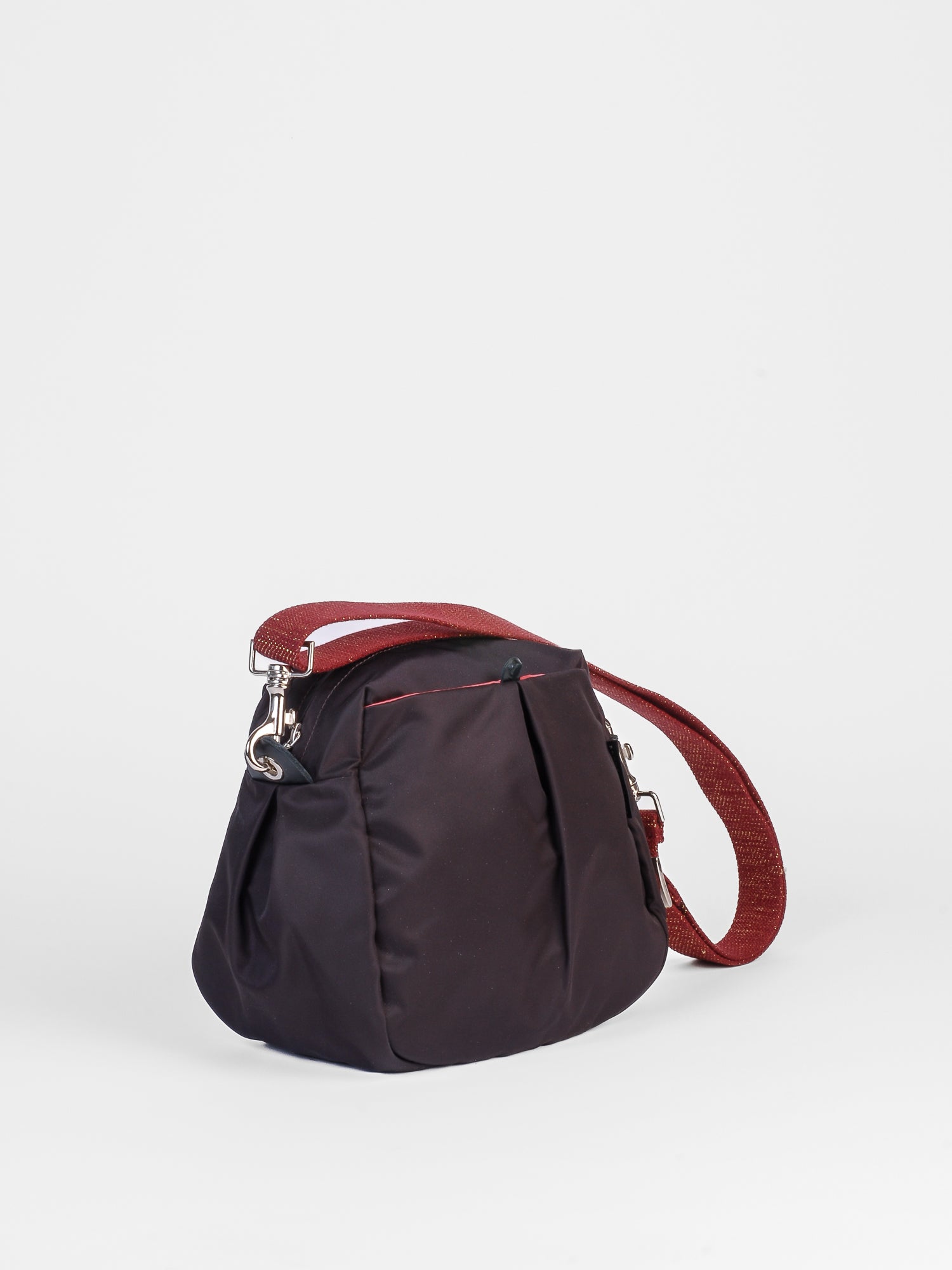 Baia nylon satiné - Mûre Sauvage Cuir Noir