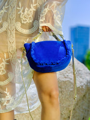 Calliope daim - Bleu Electrique