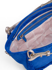 Calliope sac daim - Bleu Electrique