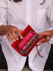 Constantinople cuir antique - Rouge