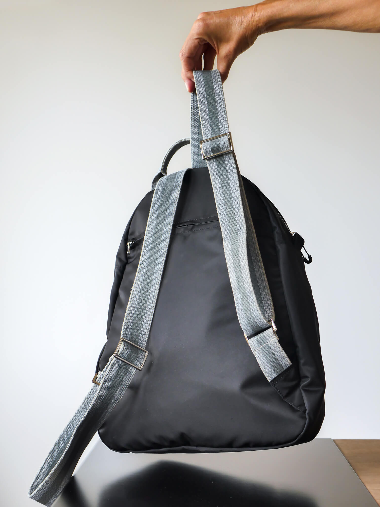 Gaston nylon satiné - Noir Swag Gris