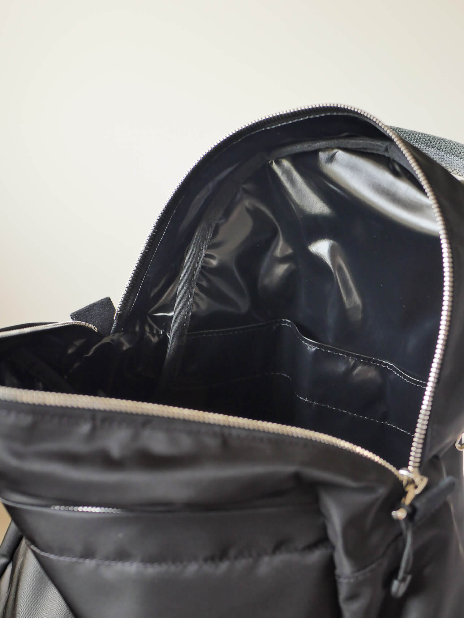 Gaston nylon satiné - Noir Swag Gris