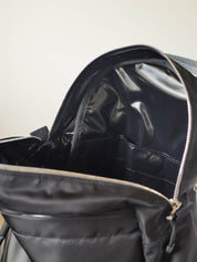 Gaston nylon satiné - Noir Swag Gris