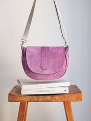 Janis flap bag in suede