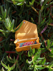 Katie Dutch leather card holder - Canary