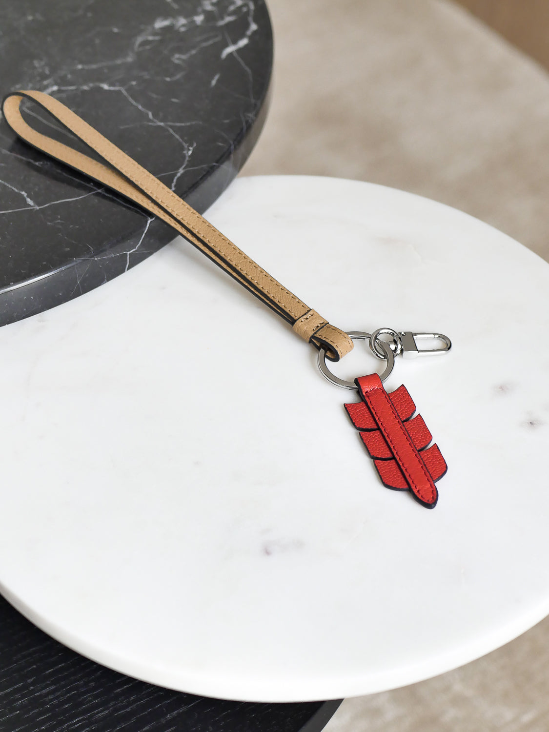 leather keyring strap