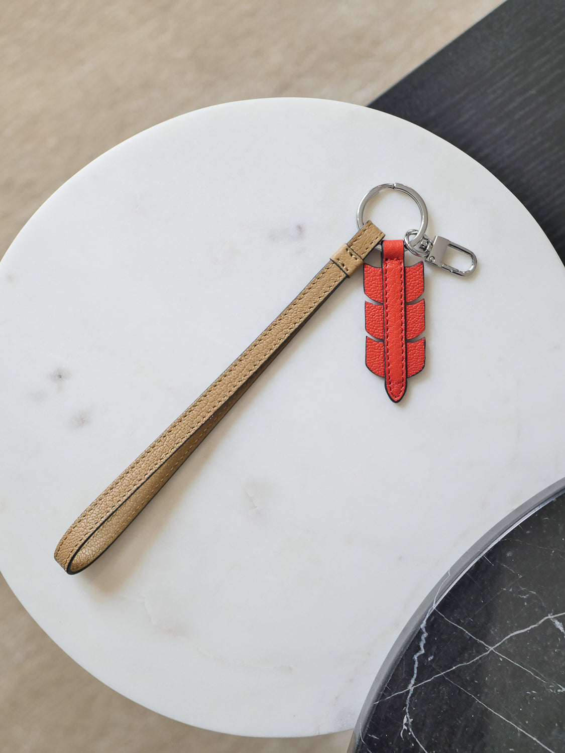 leather keyring strap