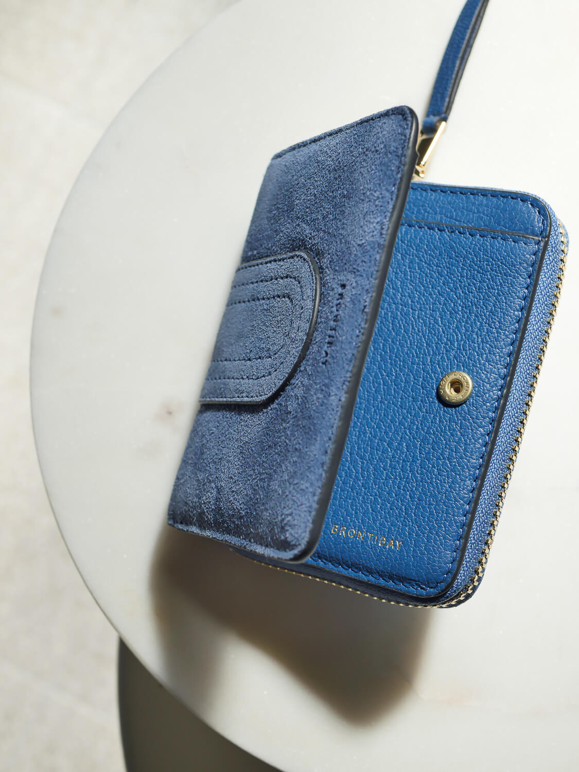 Lilou patch daim - Indigo