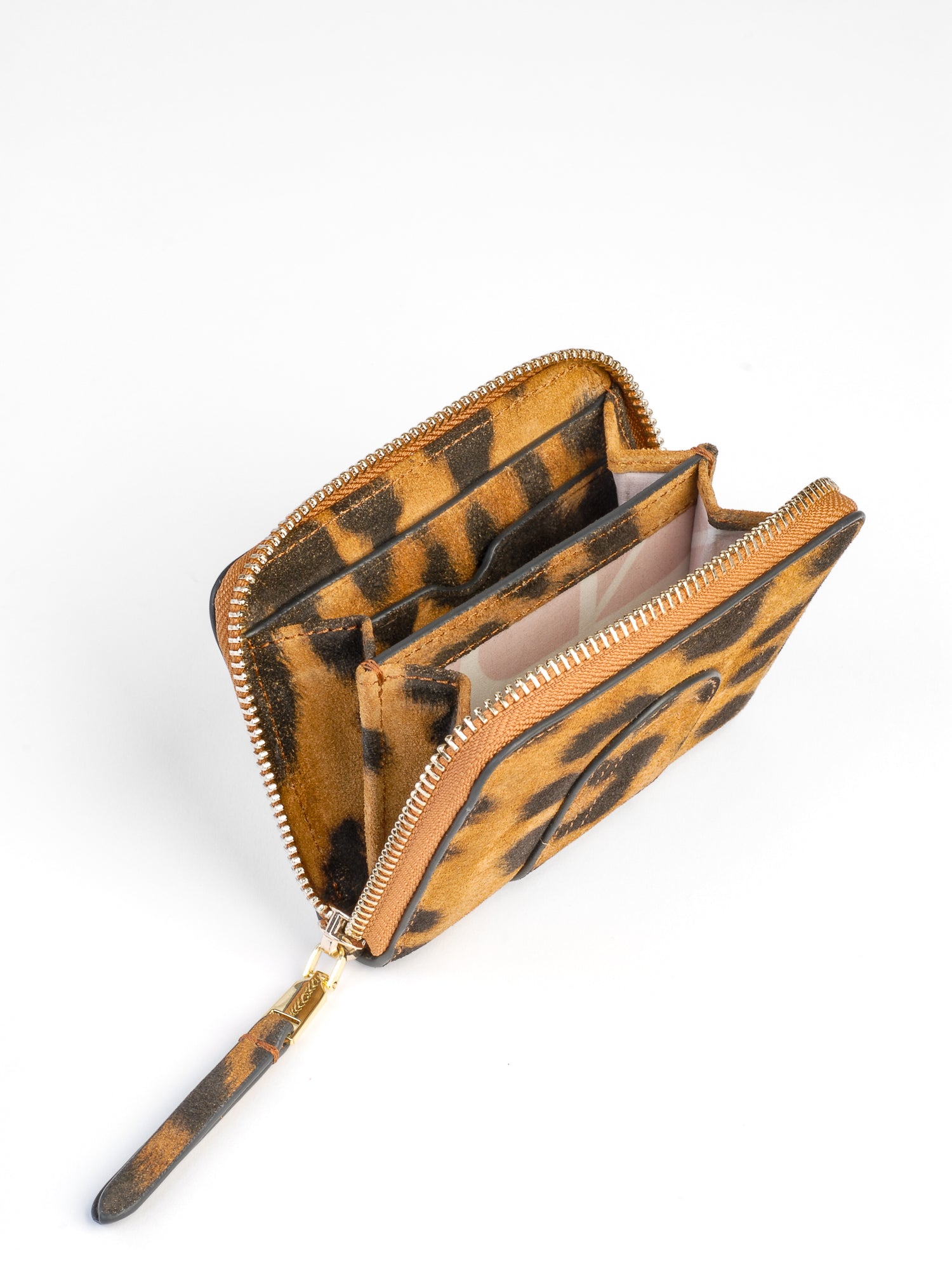 Lyra portefeuille daim - Leopard
