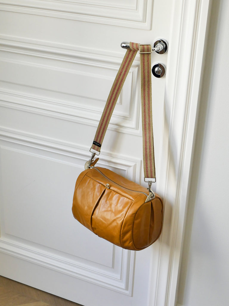 Mamamia vintage leather duffel bag Camel Brontibay