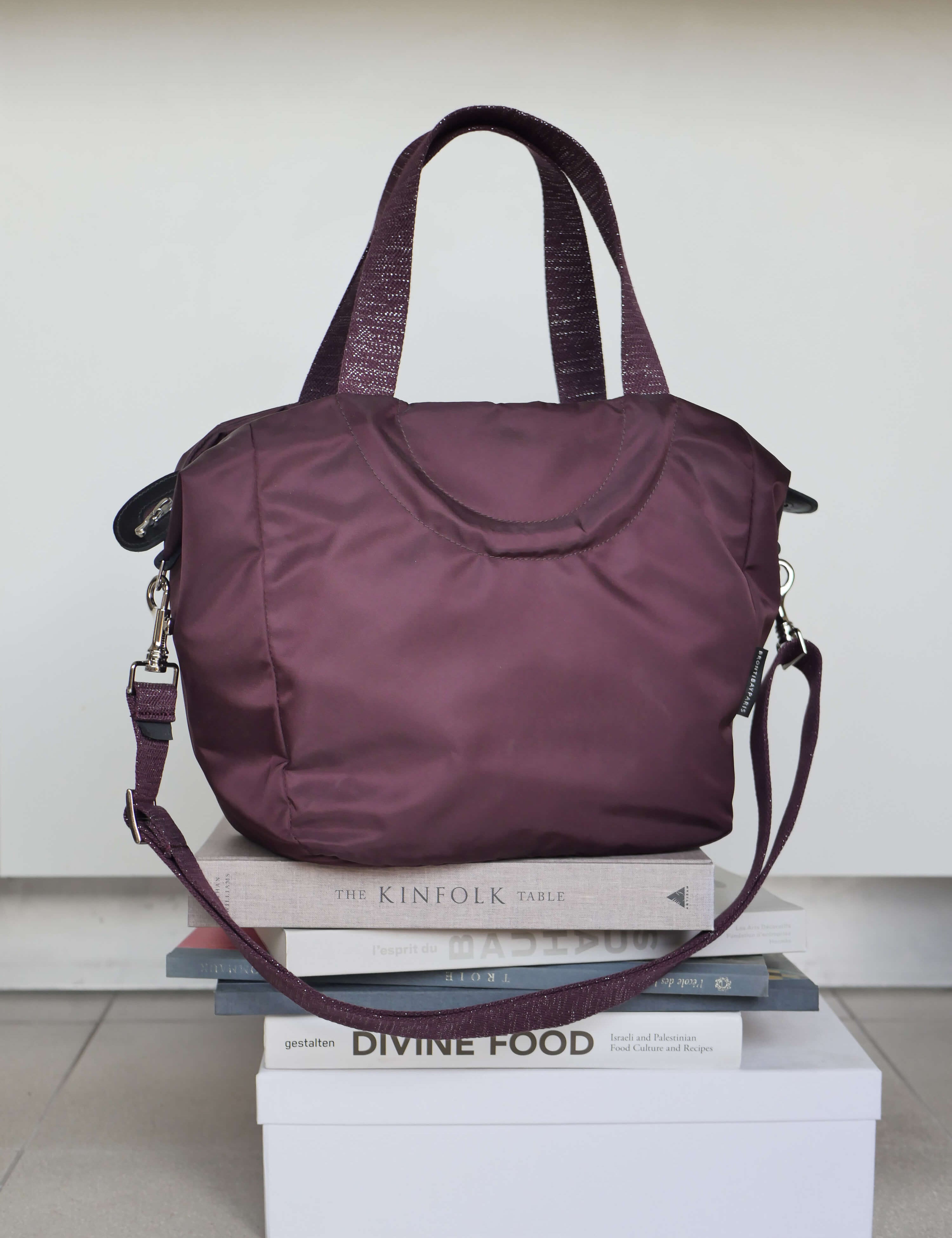 Nerano satin nylon tote bag by Brontibay