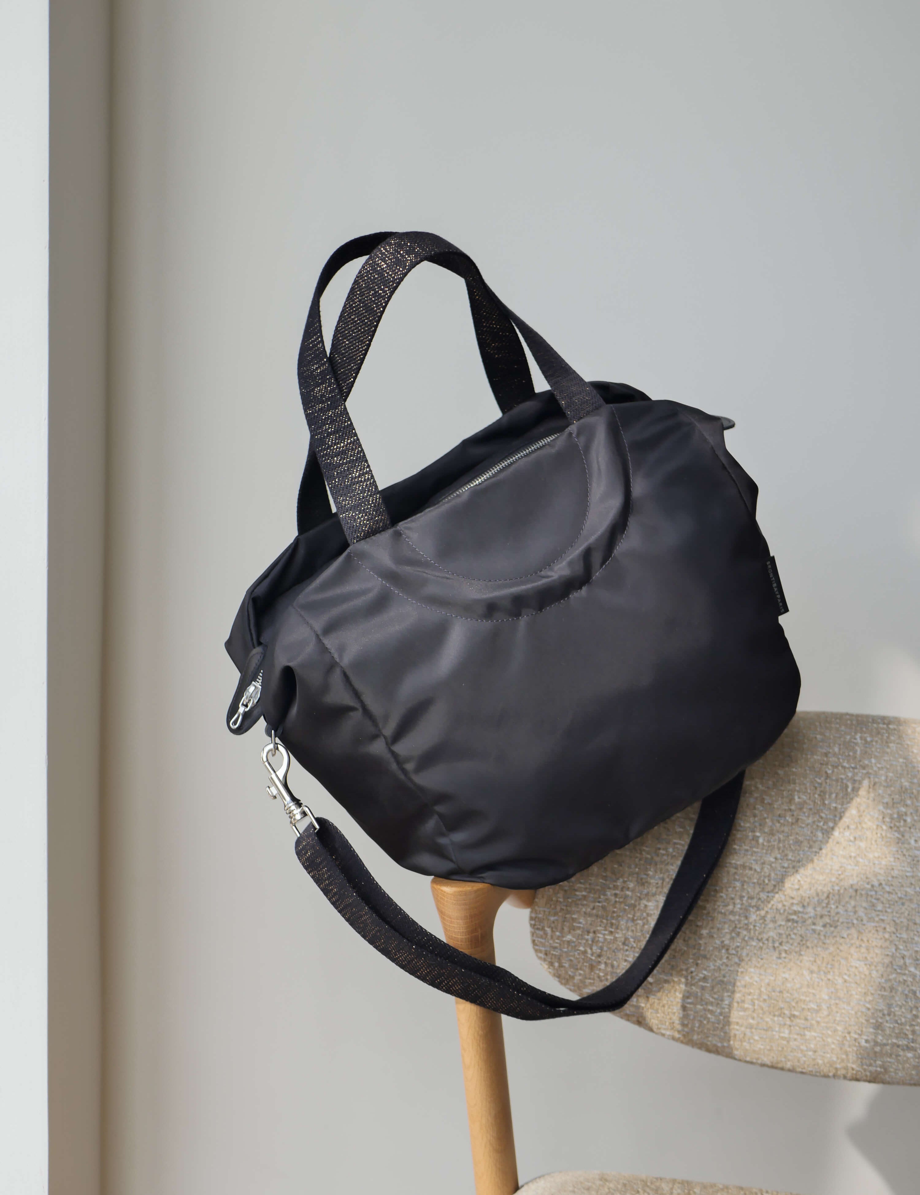 Nerano satin nylon crossbody bag by Brontibay made in France