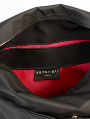 Ravello sac nylon satiné - Noir-Fuschia