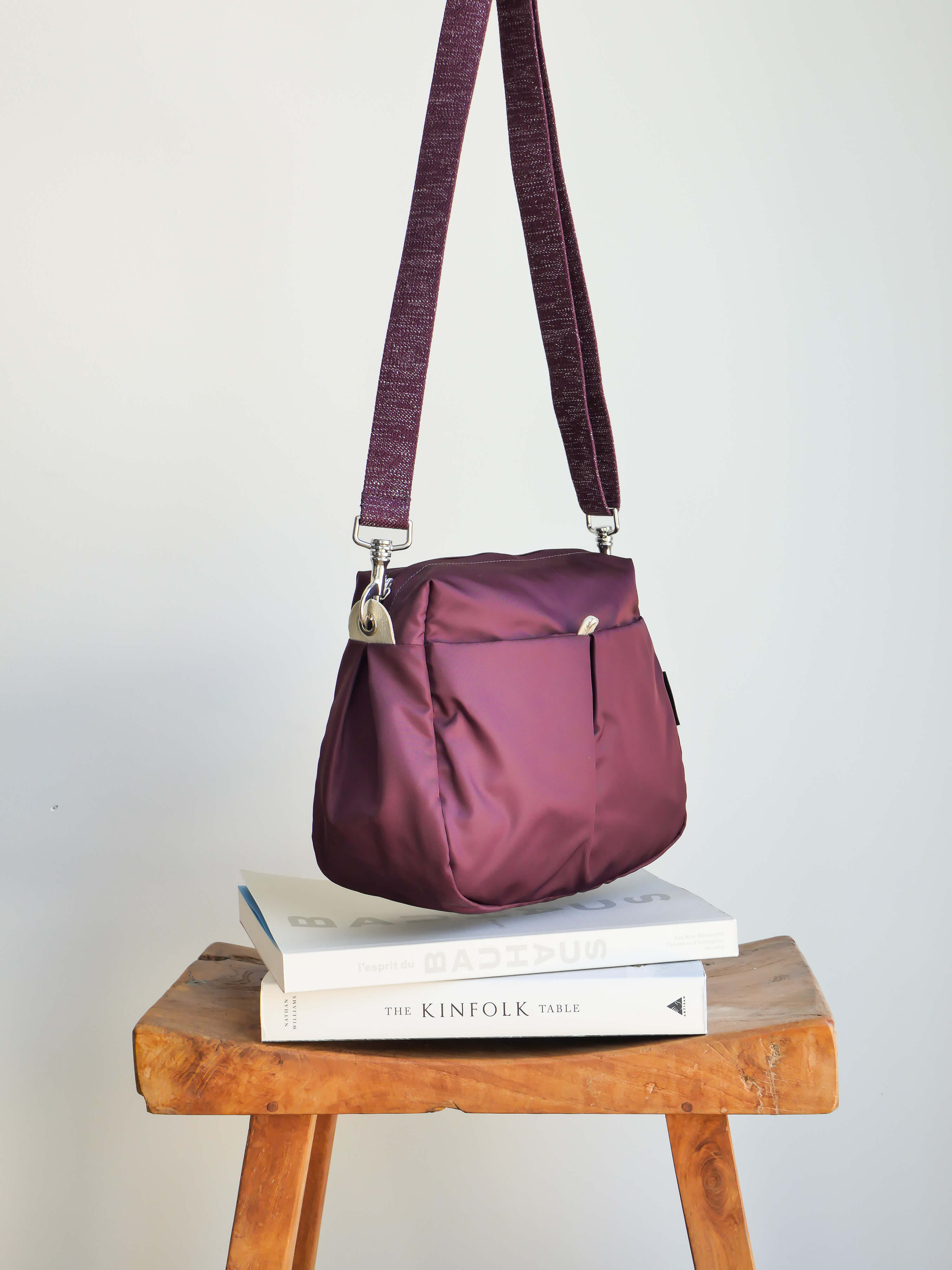 Ravello satin nylon - Bordeaux