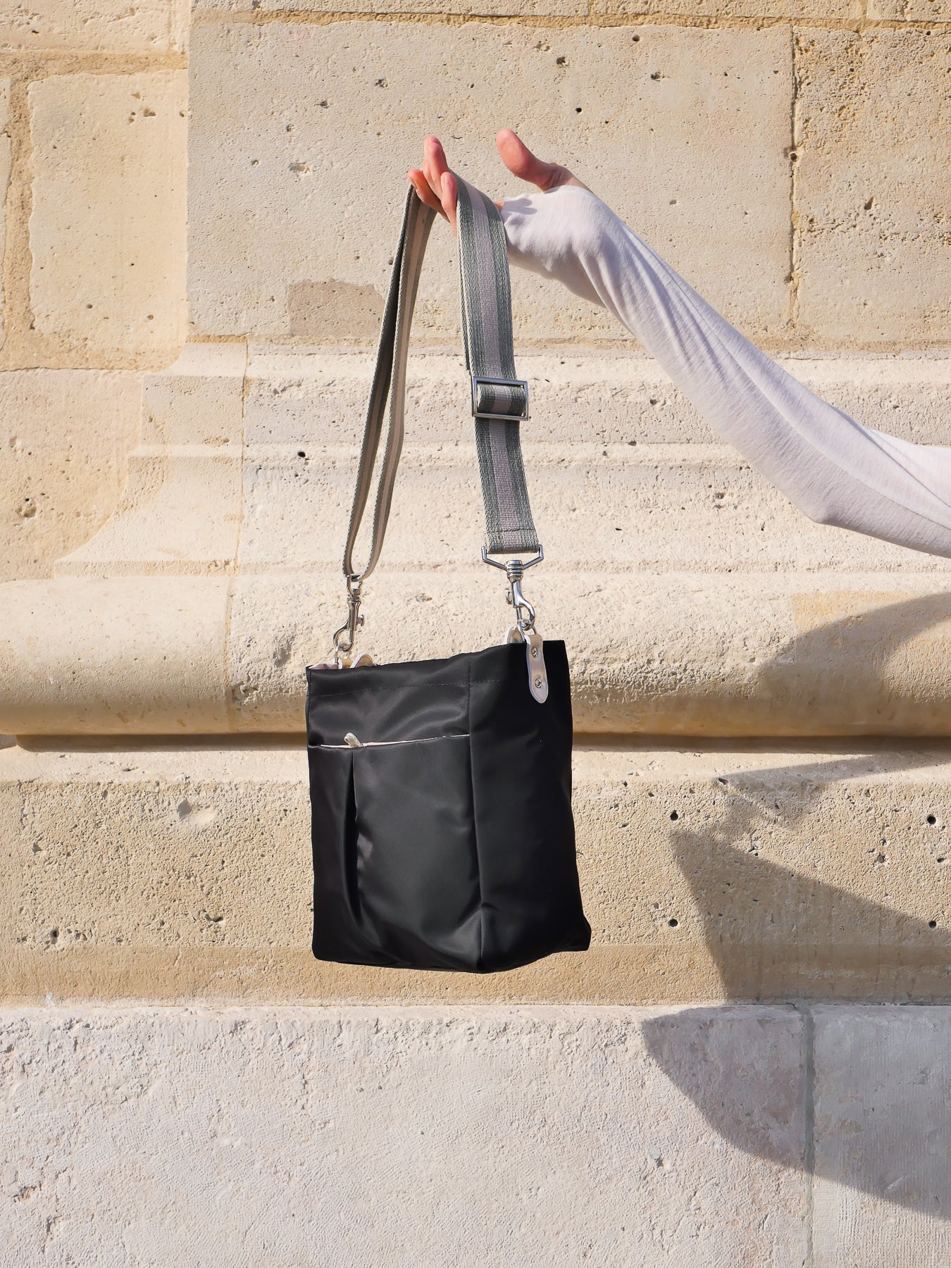 Arya nylon satiné - Noir