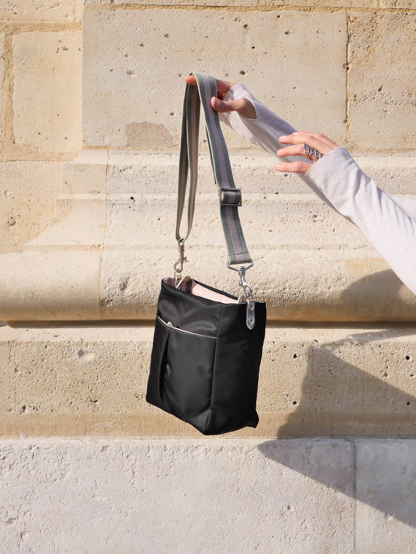 Arya nylon satiné - Noir