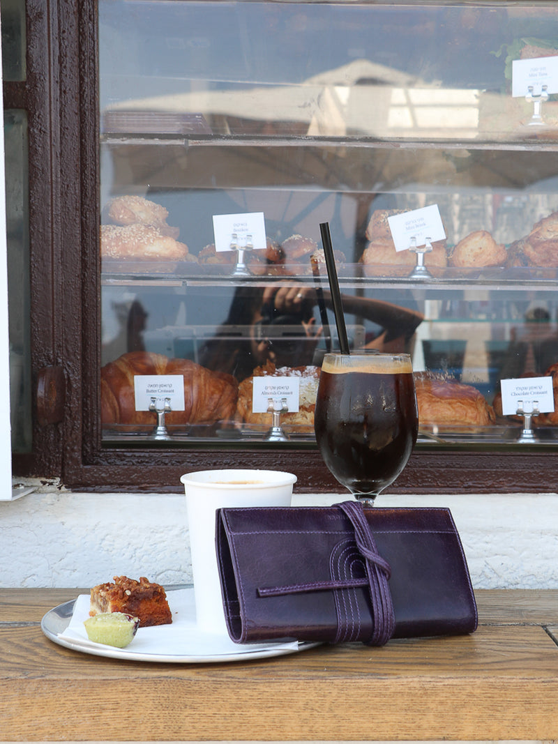 Constantinople cuir antique - Aubergine