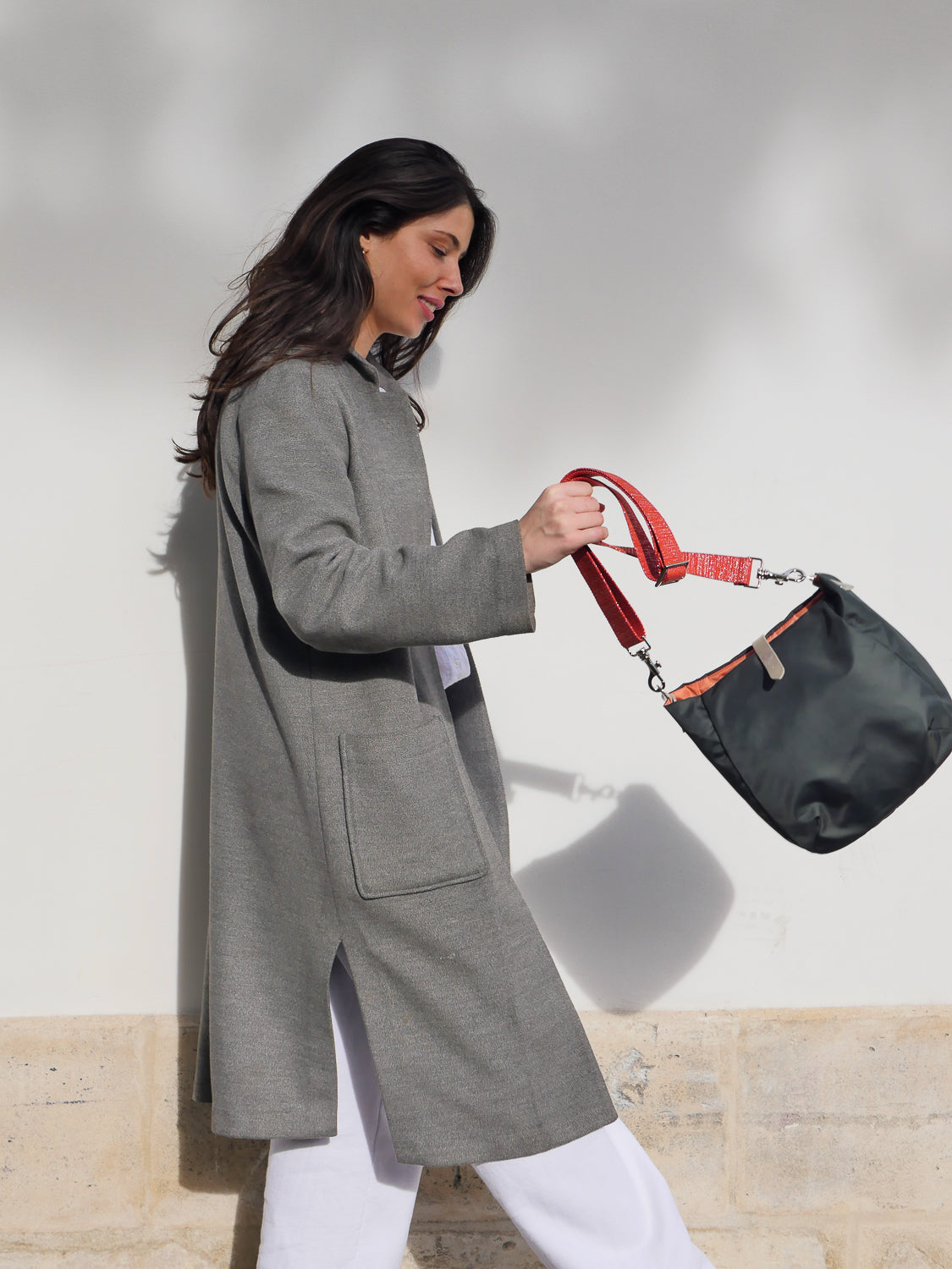 Hattie satin nylon - Dark Grey