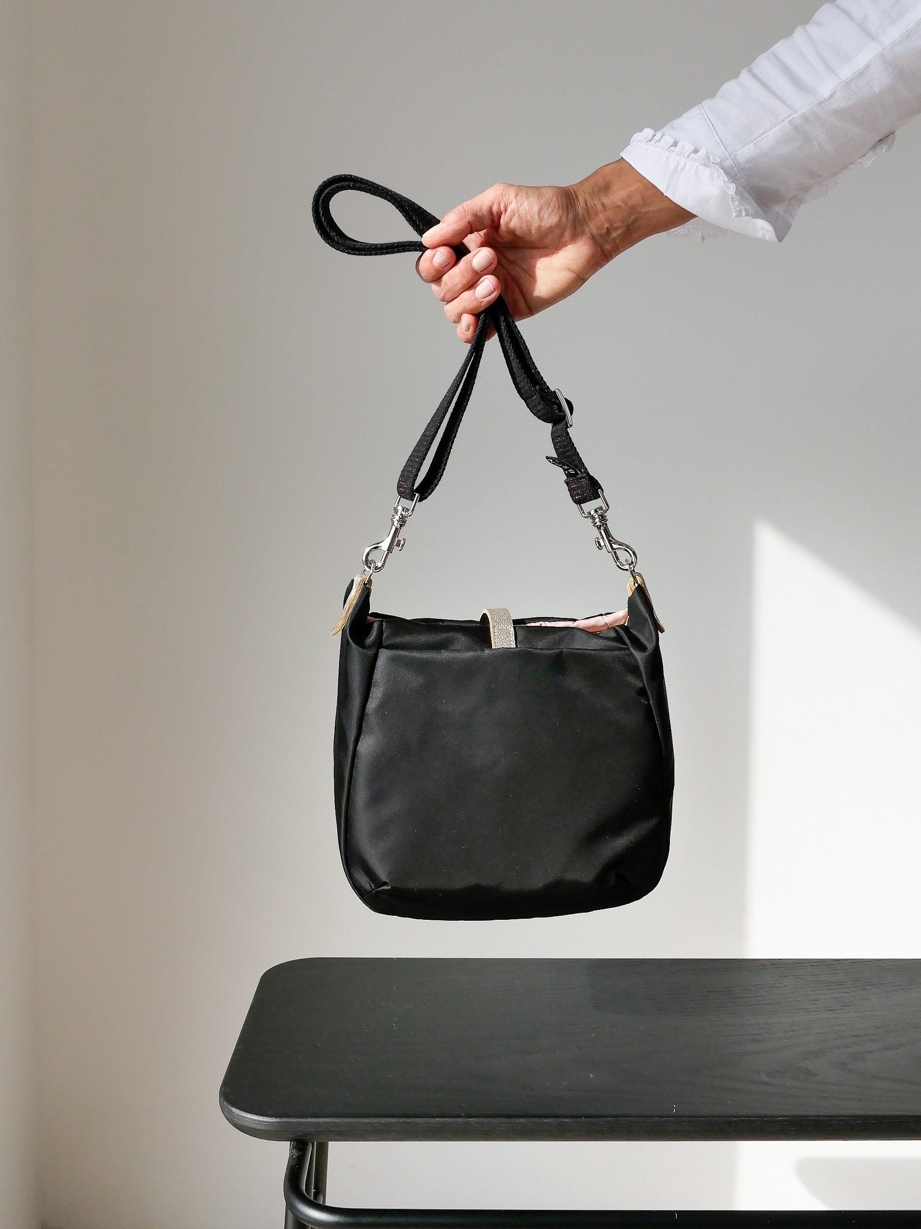 Hattie satin nylon - Black