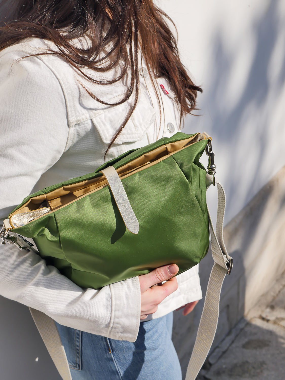 Hattie nylon satiné - Green