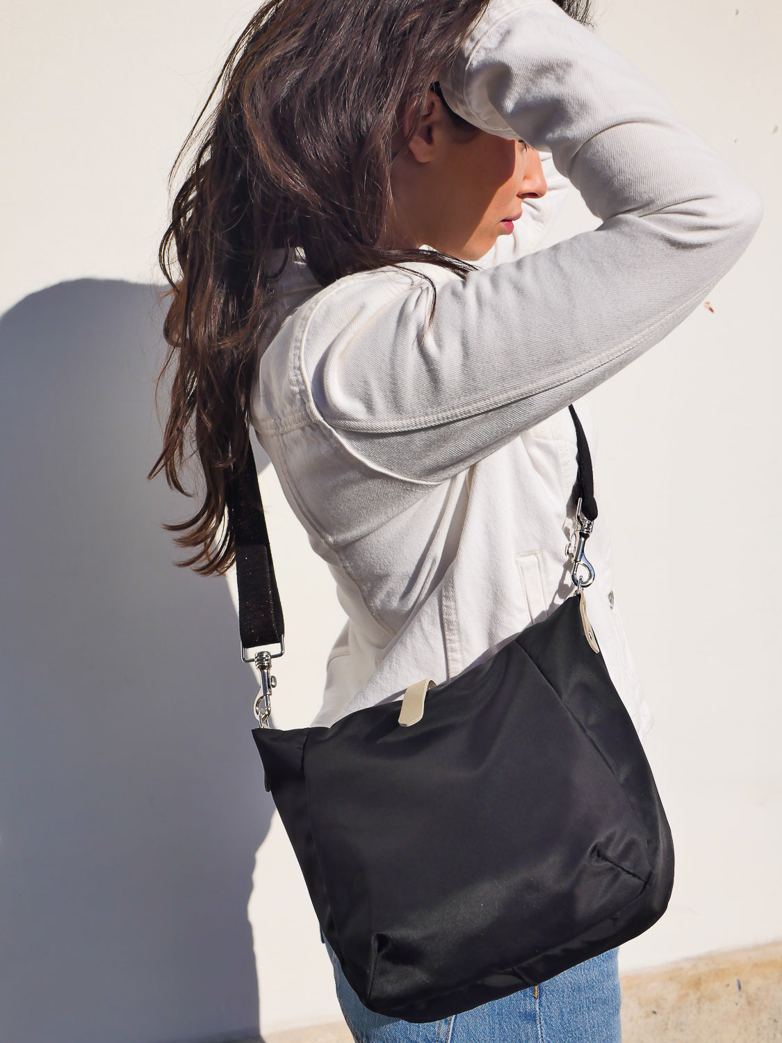 Hattie satin nylon - Black