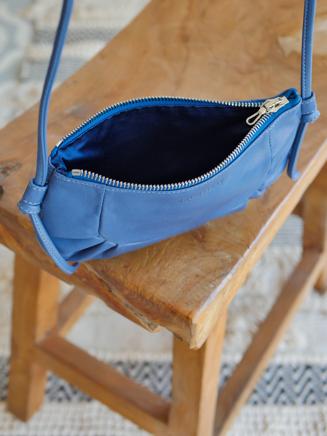 Isla cuir sassy - Bleuet