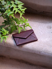 Katie Dutch leather card holder - Bordeaux
