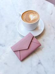 Katie Dutch leather card holder - Pink