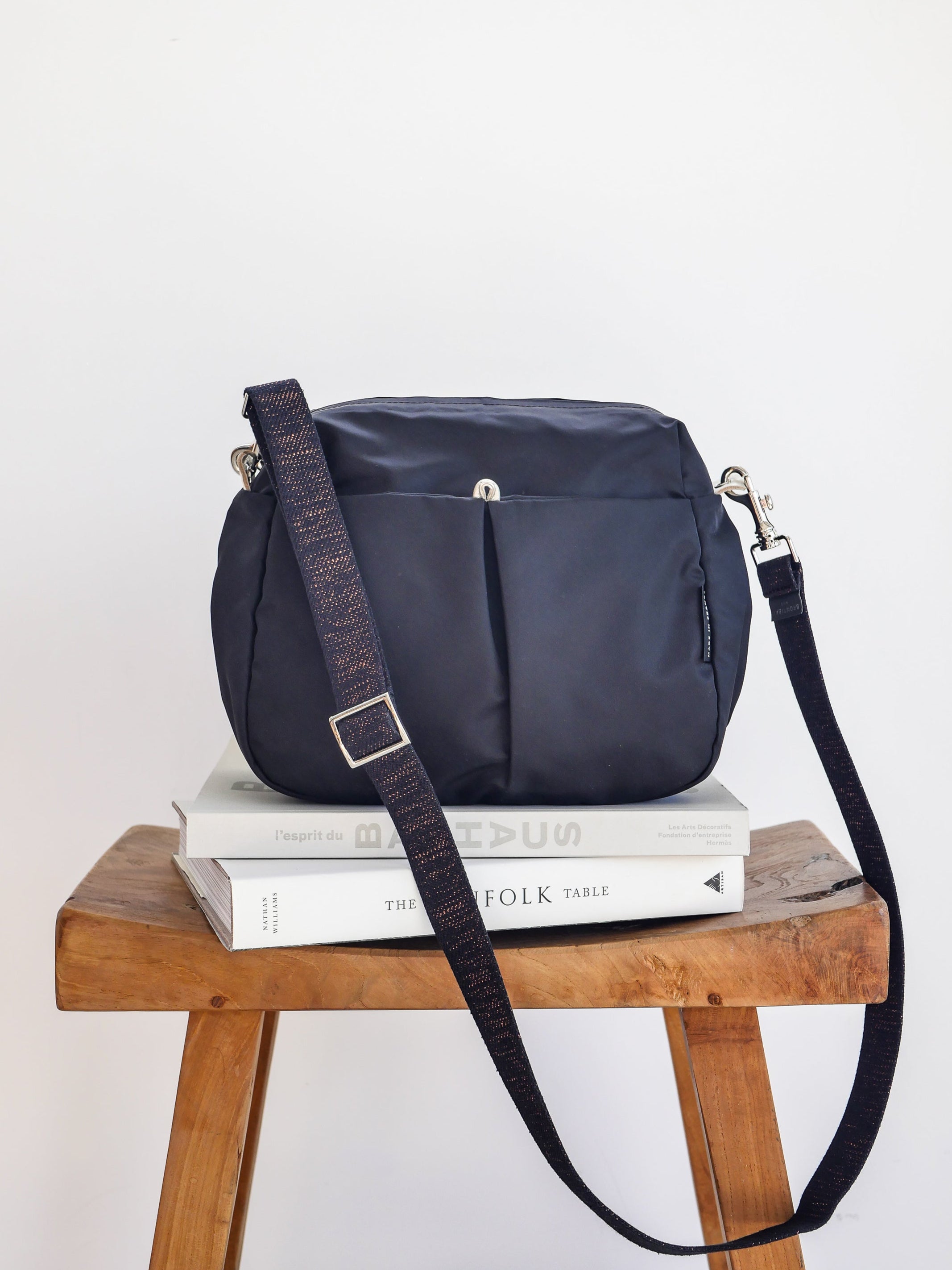 Ravello satin nylon - Black